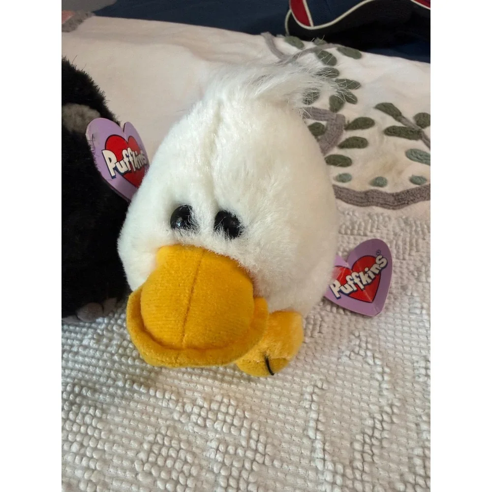 Vintage Swibco Puffkins Plush Lot Turkey Gorilla Duck Bean Bag Toys NWT